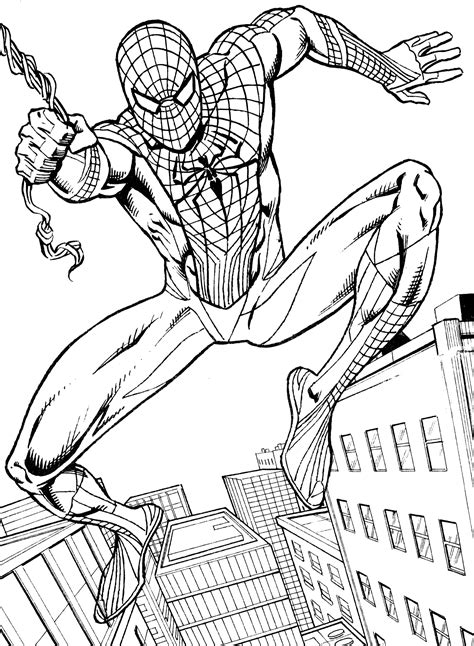 Printable Coloring Spiderman